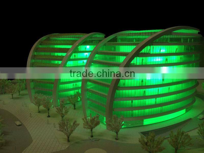 Miniature Architectural model with beautiful LED lights from China
