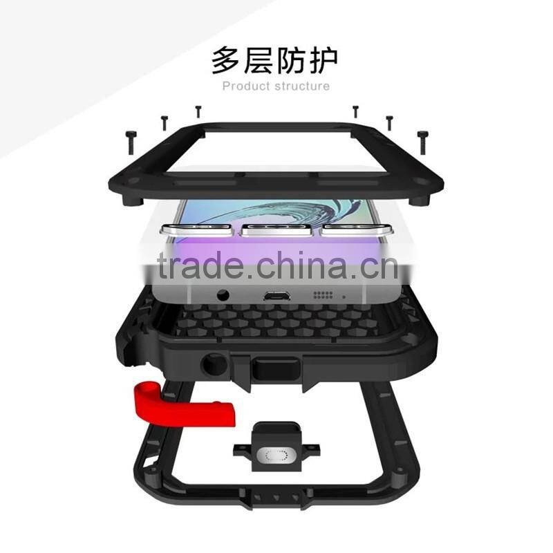 Waterproof Original Love Mei Powerful Case Metal Aluminum Cover For Samsung Galaxy A3 A3100 With Gorrila Glass