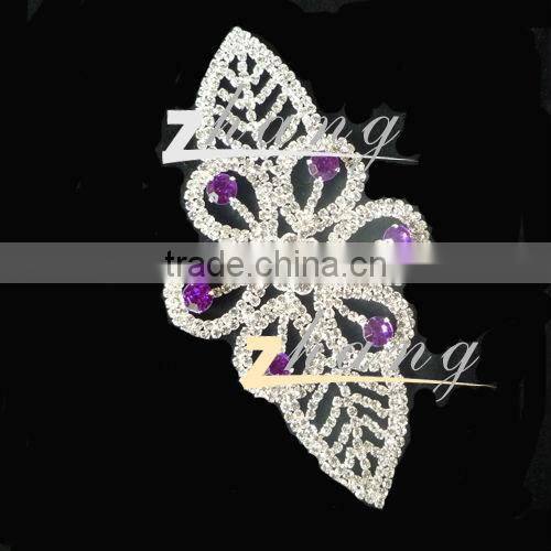 New Garment Accessories Leave and Flower Rhinestone Jewelry Lace for Sash