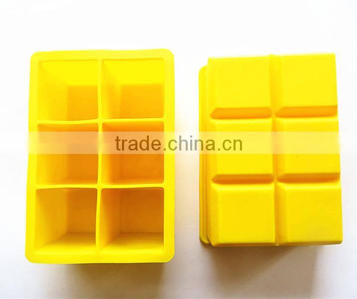 wholesale FDA food grade bpa free big sphere cube homemade 6 cavity silicone ice cooler mold