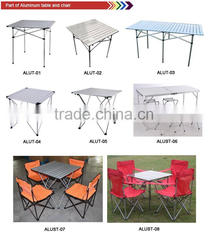 aluminum table and chair