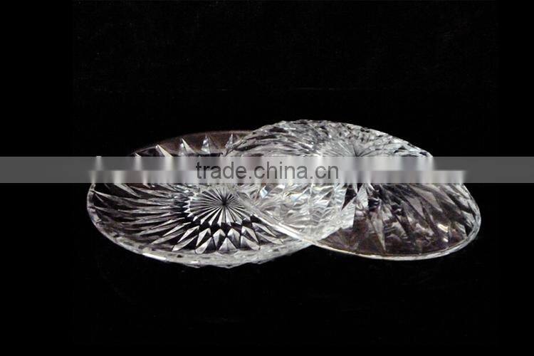 glass charger plates wholesale with diamond design