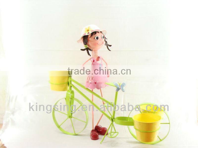 Metal doll flower arranging barrels for home decor 2013 newest