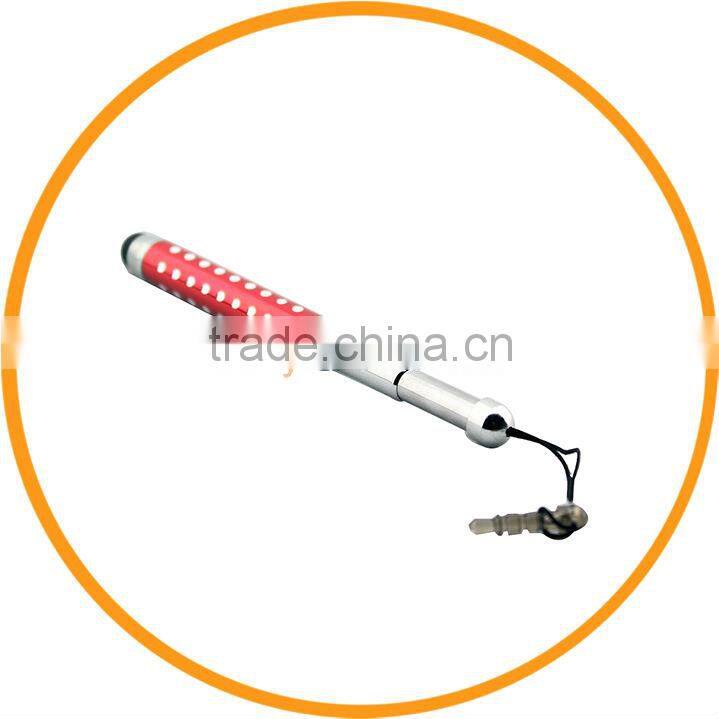 New Crystal Retractable Smartphone Stylus Touch Pen for iPad Galaxy Tab Red from dailyetech