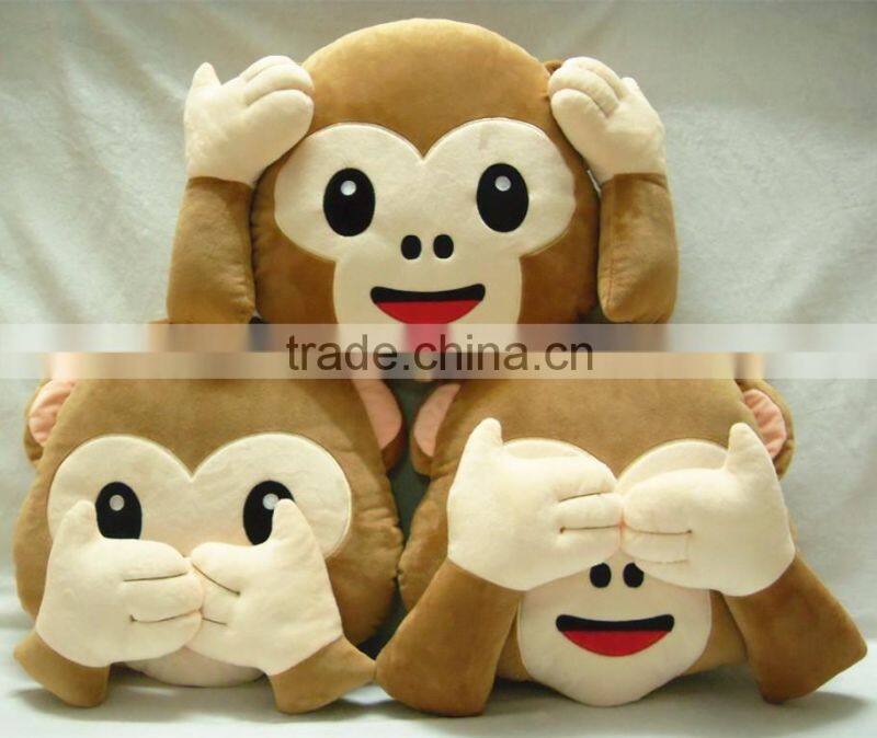 Wholesale Promotional Gifts Creative Monkey doll emoji Monkey Cushions