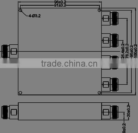 Power Divider/Splitter 4 Way