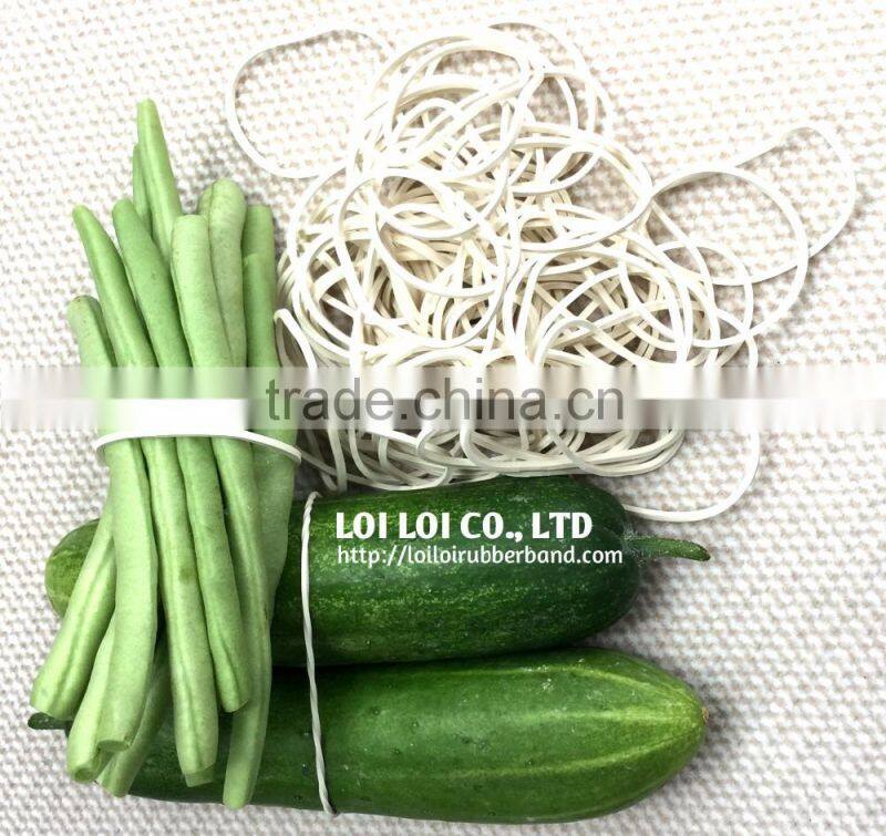 White Eco-friendly Natural Rubber Band / Elastic and Unbreakable bands