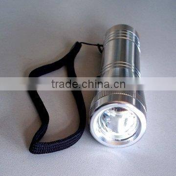 2014 3w battery operated aluminum alloy built-in 10 color changing flashlight led flashlight