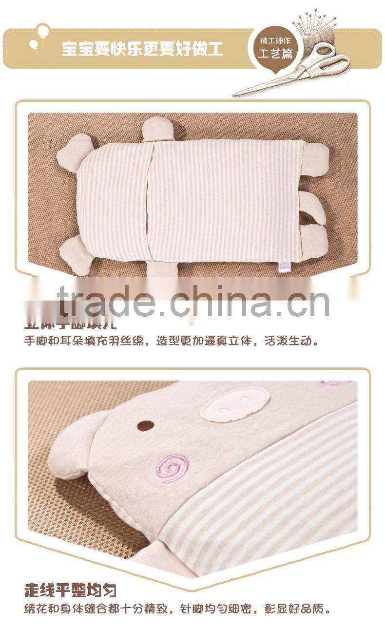 Colored cotton baby animal pillow buckwheat shell pillow 55*25*3cm