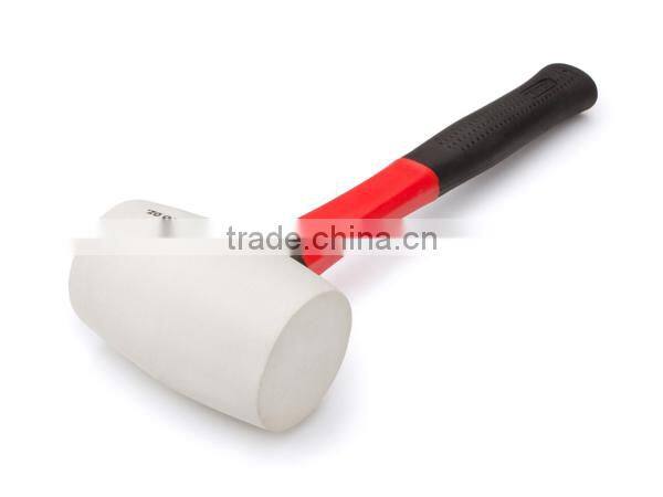 plastic mallet, Fiberglass Handle White Rubber Mallet, 16-Ounce