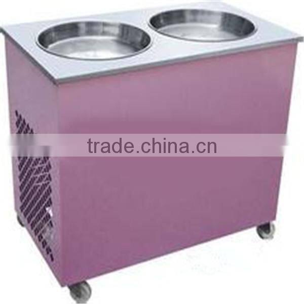 frying ice pan machine/2 pan durable fry ice cream machine