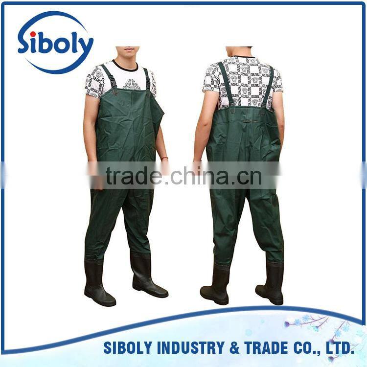 Export quality products high demand products chest high waders being used as waterproof fish farming work wear