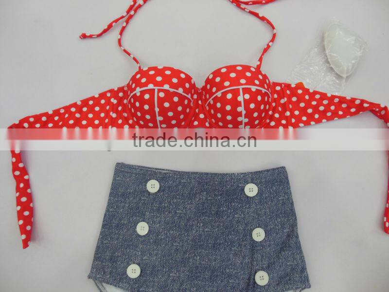 high waisted denim shorts