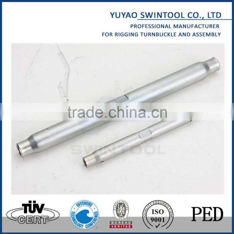 Custom M16 steel Turnbuckle with DIN 1478 pipe forming technology