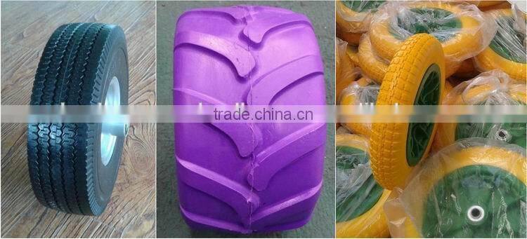 top quality competitive price yellow color flat free 13x4 pu foam tyre 4.00-6