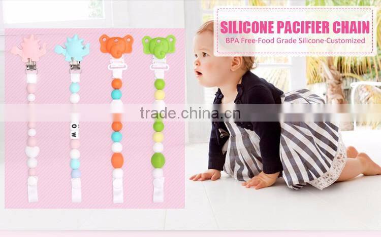 Make From Food Grade Silicone DIY Baby Pacifier Chain Baby Teething