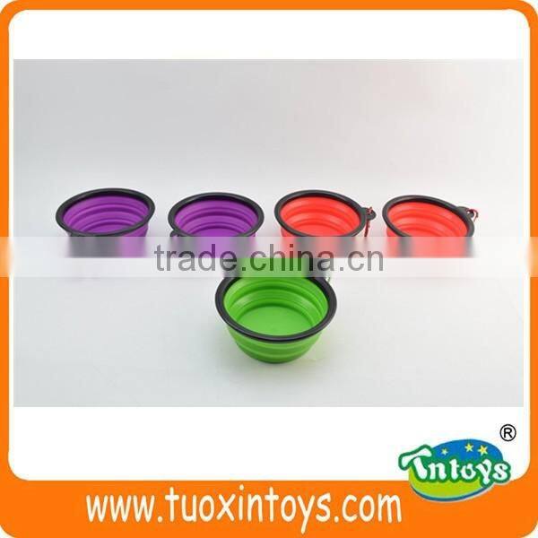 silicone/silica gel dog bowl with hook, pet feeder product, promotional gifts