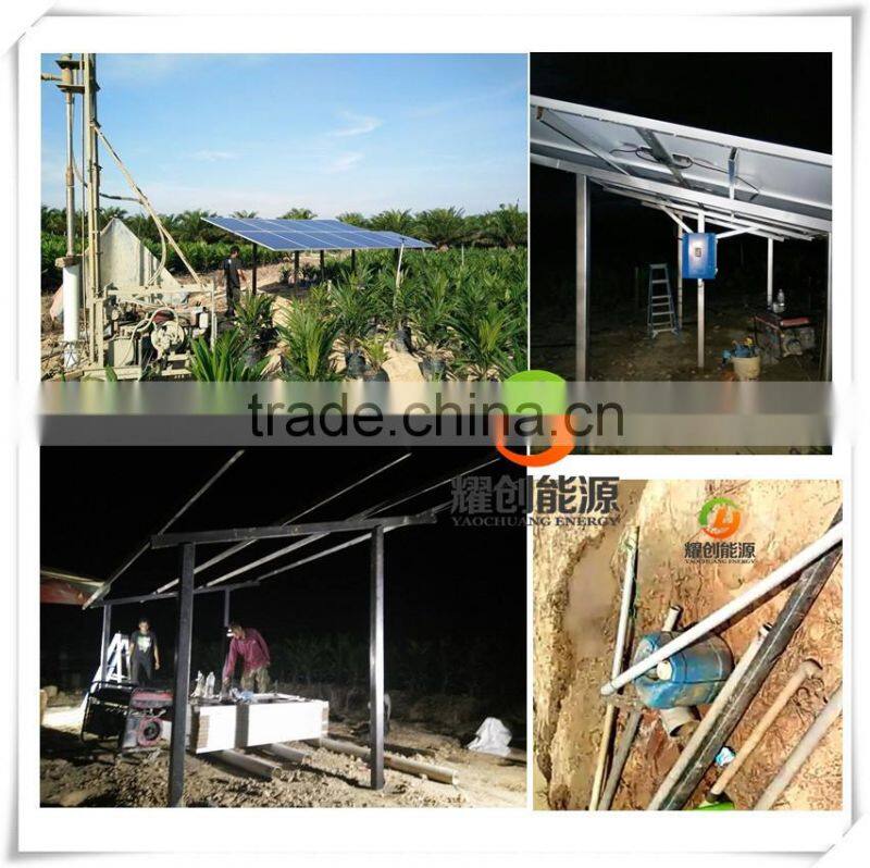 Solar water pump with PLC system controlling for 15KW electric submersible / surface water pump