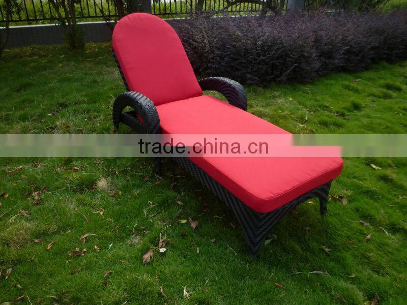 A - patio rattan furniture stylish rattan chaise lounger beach lounger 2063L