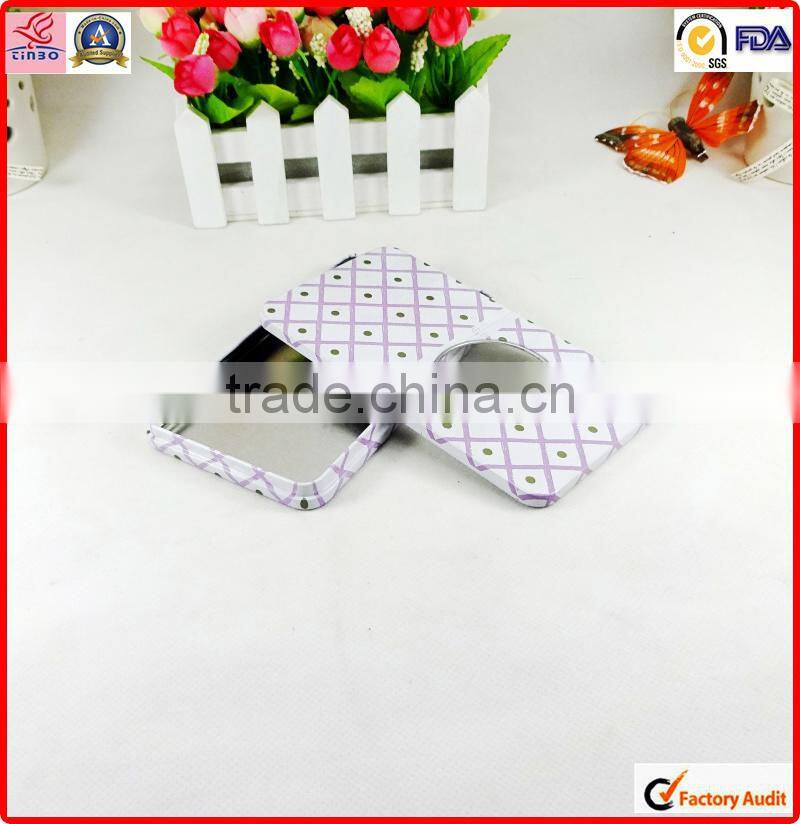 factory sale battery rectangle metal tin can with window