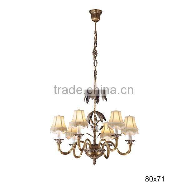 Luxury Crystal & Bronze Pendant light, Elegant Design Brass Chandelier Crystal Drop, Noble Hotel Ceiling Lamp