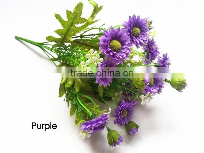 Home decor silk fabric chrysanthemum artificial flower