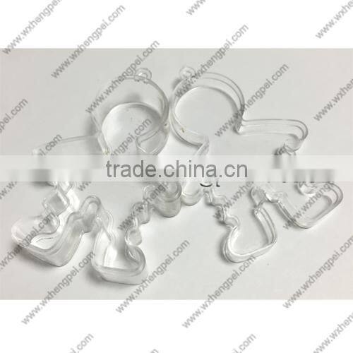 Cleverish portable cute transparent human shape plastic storage jewelry wedding box kit