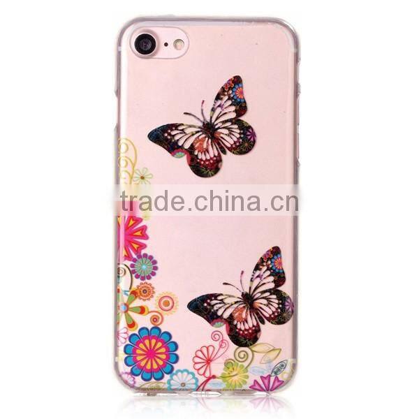 Custom design TPU soft phone case for iphone7, IMD technology phone case,IMD back cover for iphone7