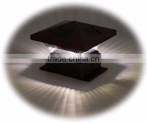 1-PC PAGODA II Stainless Steel Solar Post Garden Light