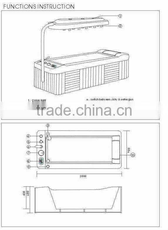 Vichy Shower Spa therapy Salon table shower massage beauty equipment DS-14-A8048