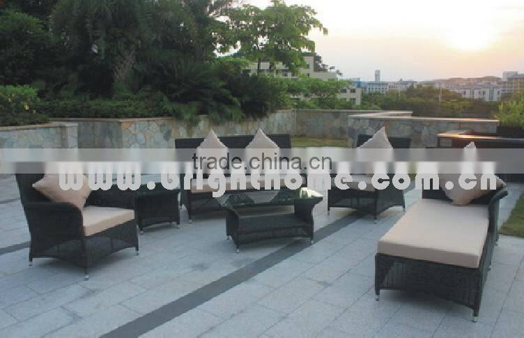 Black Outdoor Sofa Set with Daybed Sofa