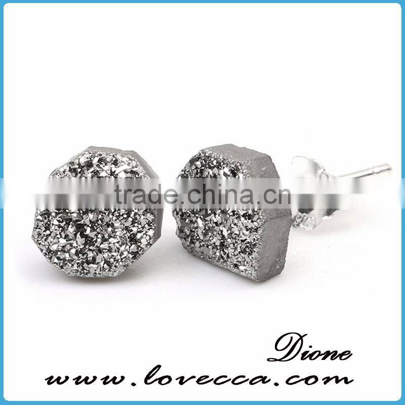 Druzy 925 Sterling Silver Earring, Beautiful Silver Jewelry, Wholesale Silver Jewellery Jaipur India