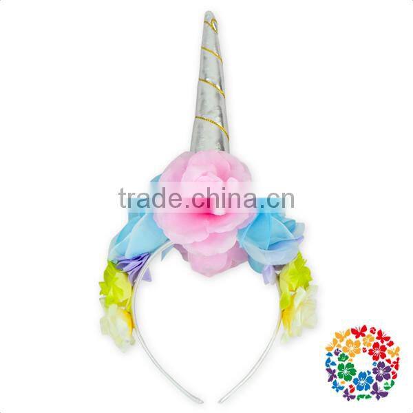 Little Girls Flower Crown Hairband Birthday Cute Elastic Baby Hair Band