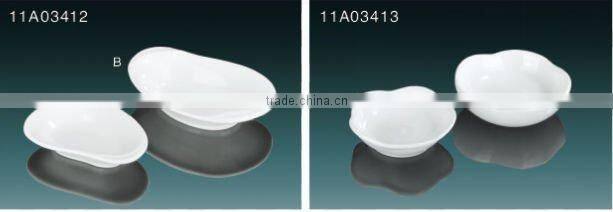 Tony snow white ceramic various size sauce dish