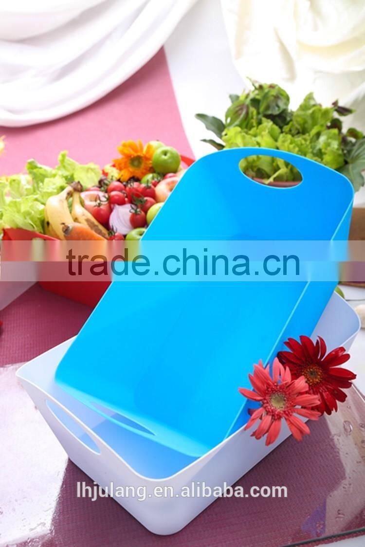 Plastic basket with handle for Household/Plastic storage basket