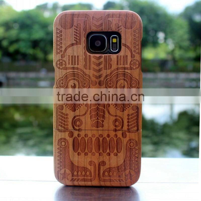 Classical Chinese walnut/bamboo/rosewood/cherry/maya cartoon cell phone case for Samsung