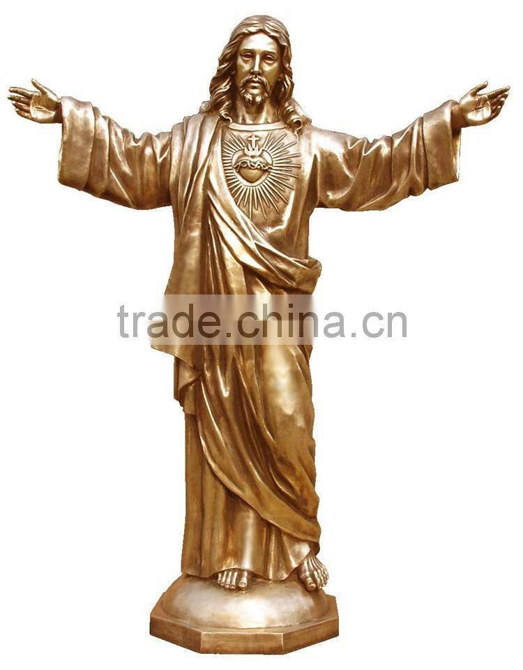 Church decoration sculpture metal jesus christ bronze statue for sale