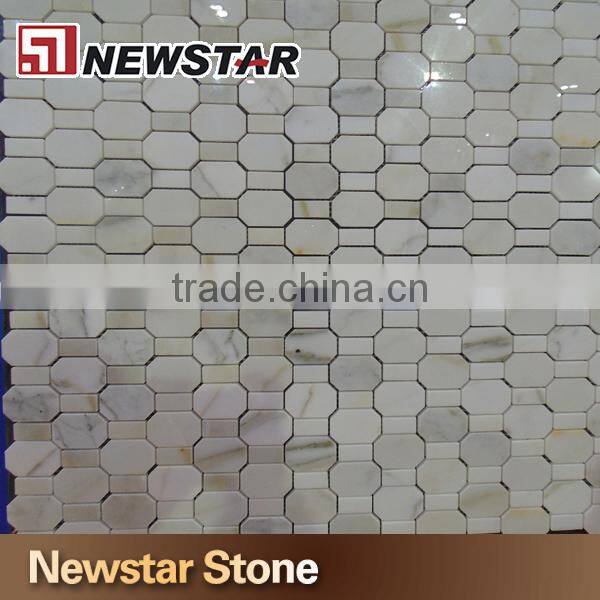Polished marble lantern mosaic tile