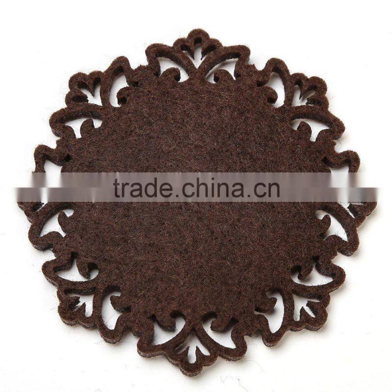 Smile felt coaster ; Featured felt coaster