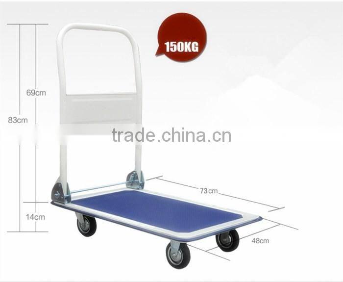 Wholesale high load capacity stainless steel four wheel folding trolley cart