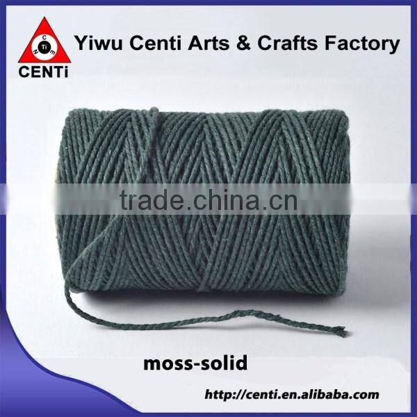 Hot sale black solid cotton packing gift twine bakers twine