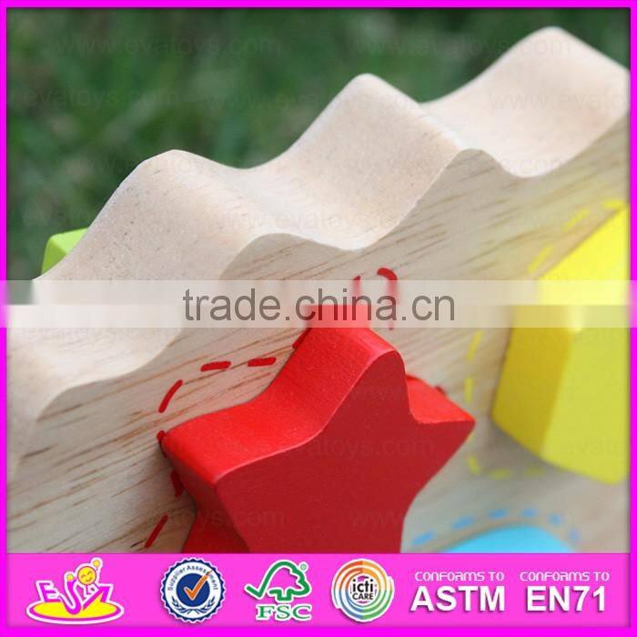 2016 best sale children wooden magnetic blocks,top fashion wooden magnetic blocks W05B133