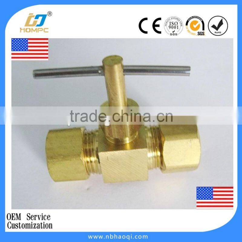 Brass compression needle valve