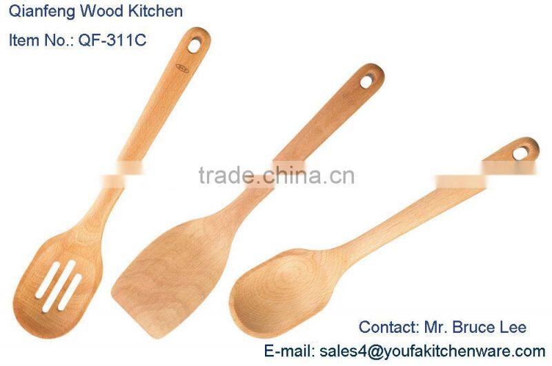 QianFeng Good Grip 3-Pieces Wooden Utensil Set