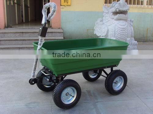 Heavy duty garden poly dump cart 2-in-1 convertible handle