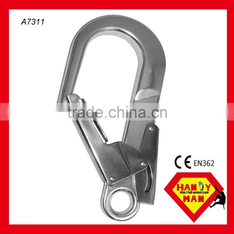A7312 CE EN362 Forged Aluminum Double Action Safety Rebar Hook