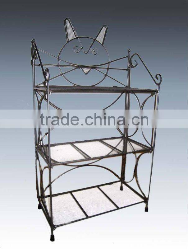 3-tier metal storage cart shelf rack with wheels for Home&Kitchen