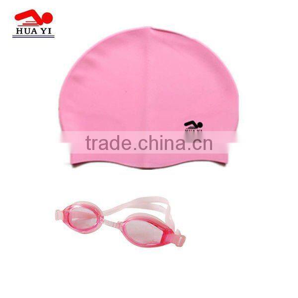 2016 Racing Swimming Goggle And Caps Set With Promotional Price