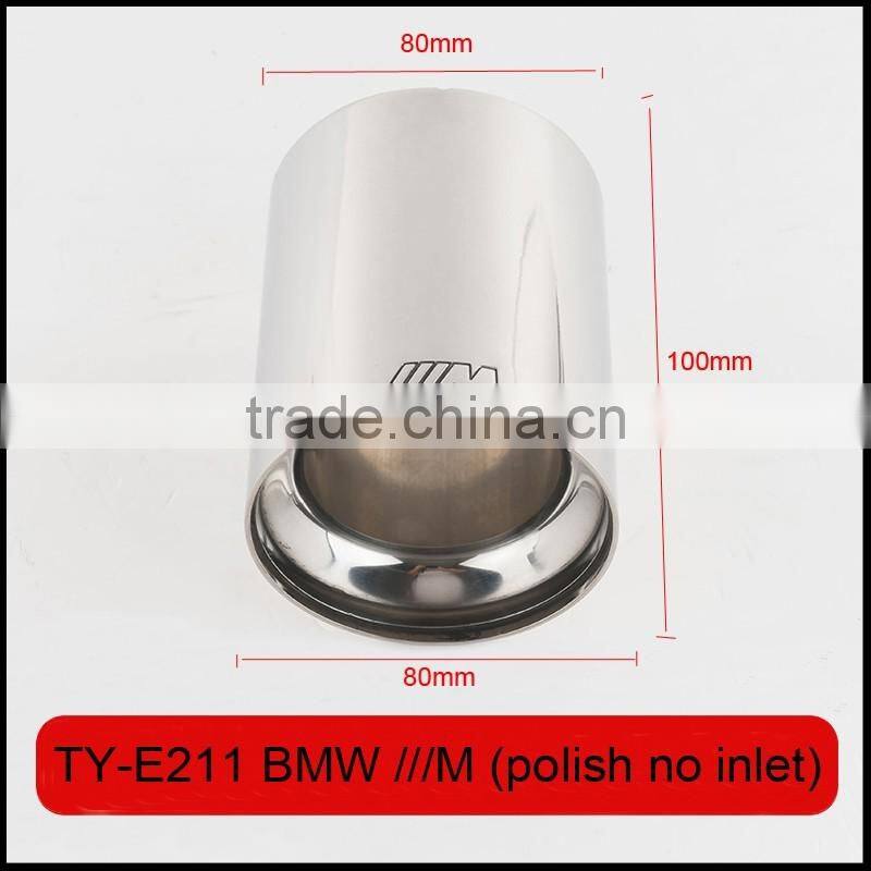 auto modified stainless exhaust tips laser M polish for bmw
