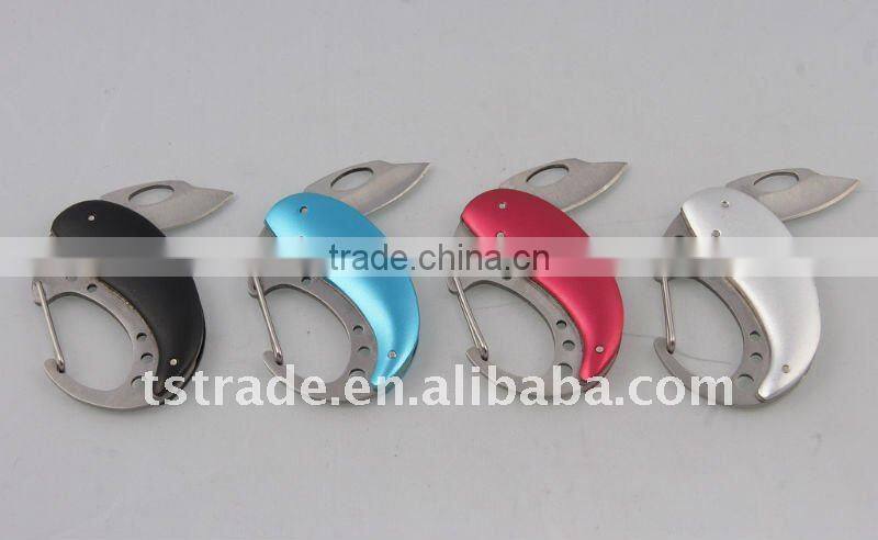 2014 new mini Gifts promotion kinfe popular keychain toolaluminium oxide keychain knife mini aluminium oxide B76